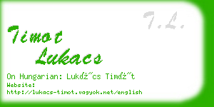 timot lukacs business card